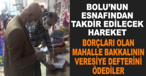 BOLU ESNAFINDAN TAKDİRLİK HAREKET
