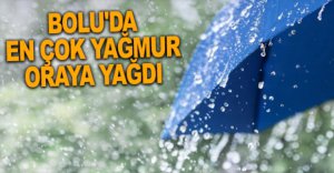 BOLU'DA EN ÇOK YAĞMUR ORAYA YAĞDI