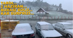 BOLU'DA HAZİRAN AYINDA KAR SÜRPRİZİ