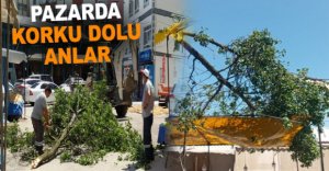 BOLU’DA PAZARDA KORKU DOLU ANLAR