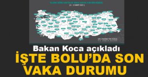 BOLU'NUN VAKA TABLOSU AÇIKLANDI