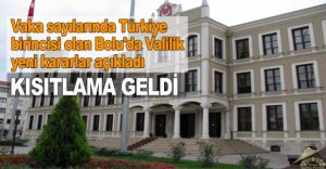 VALİLİKTEN KISITLAMA KARARI