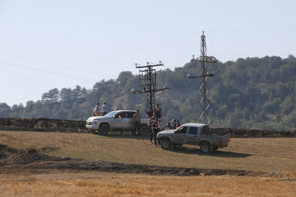 GERİLİM HATTINA TAKILAN ATMACA YANGINA SEBEP OLDU