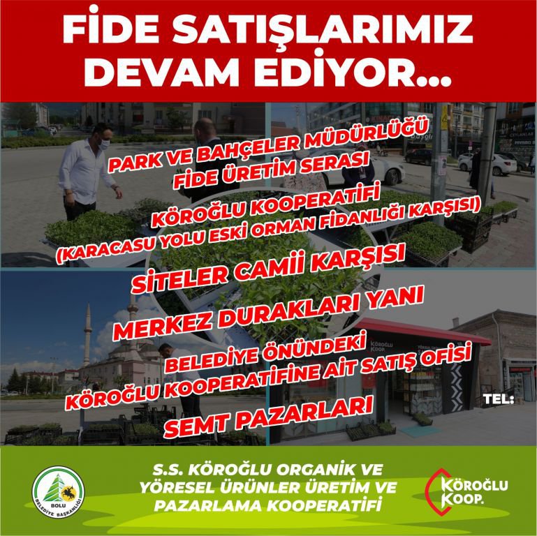 BELEDİYENİN FİDE SATIŞLARI DEVAM EDİYOR