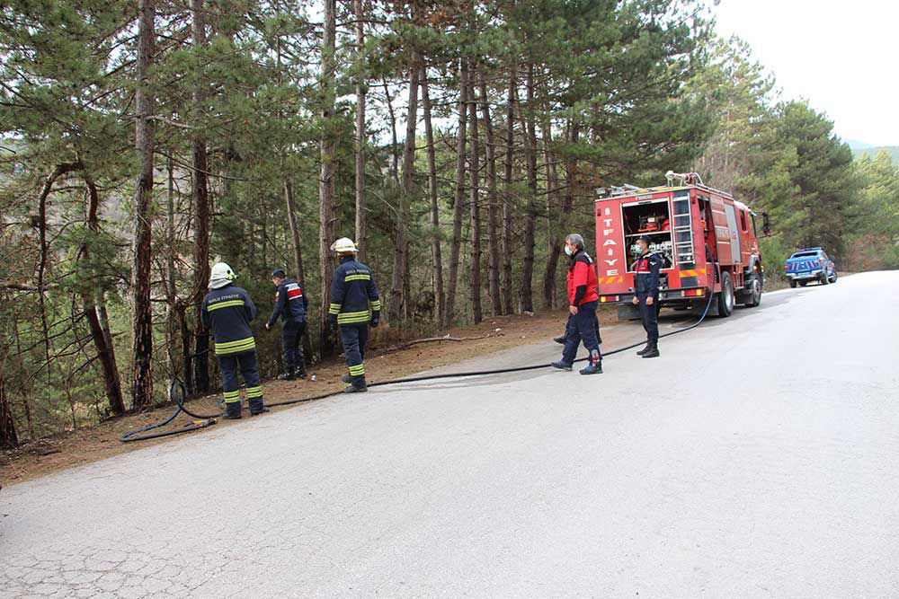 VATANDAŞLAR FARK ETTİ,  BÜYÜMEDEN  SÖNDÜRÜLDÜ