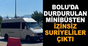 DURDURULAN MİNİBÜSTEN SURİYELİLER ÇIKTI