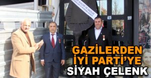GAZİLERDEN İYİ PARTİ'YE SİYAH ÇELENK