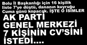 GENEL MERKEZ 7 KİŞİNİN CV'SİNİ İSTEDİ