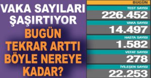 GÜNLÜK KORONAVİRÜS TABLOSU AÇIKLANDI