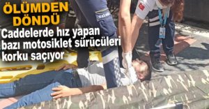 MOTOSİKLET SÜRÜCÜSÜ ÖLÜMDEN DÖNDÜ