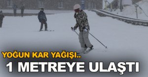 KAR KALINLIĞI 1 METREYE ULAŞTI