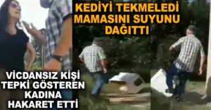 KEDİYİ TEKMELEDİ, KULÜBESİNİ PARÇALADI