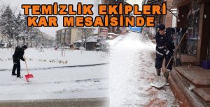 KENTİN DÖRT BİR YANINDA KAR MESAİSİ