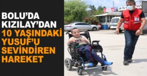 KIZILAY'DAN 10 YAŞINDAKİ YUSUF’U SEVİNDİREN HAREKET