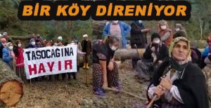 KÖYLÜLER TAŞ OCAĞINA KARŞI DİRENİŞE GEÇTİ