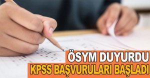 KPSS BAŞVURULARI BAŞLADI