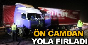 ÖN CAMDAN YOLA FIRLADI