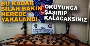 ONLARCA TÜFEK TABANCA ELE GEÇİRİLDİ