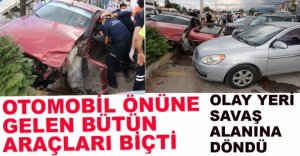 ÖNÜNE GELEN BÜTÜN ARAÇLARI BİÇTİ....