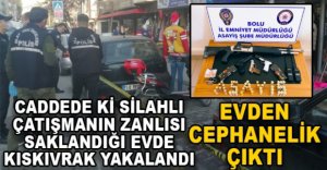 SAKLANDIĞI EVDE KISKIVRAK YAKALANDI