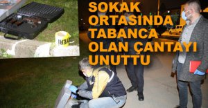 TABANCA OLAN ÇANTAYI YOL KENARINDA UNUTTU