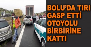 TIRI GASP ETTİ, OTOYOLU BİRBİRİNE KATTI..