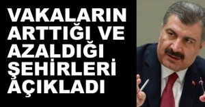 VAKALARIN YÜKSEK VE AZ OLDUĞU İLLER AÇIKLANDI
