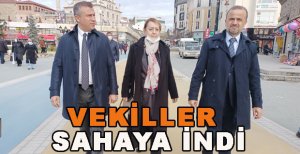 VEKİLLER SAHAYA İNDİ