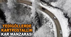 YEDİGÖLLERDE KARTPOSTALLIK KAR MANZARASI