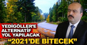YEDİGÖLLER'E ALTERNATİF YOL GELİYOR