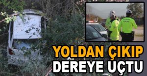 YOLDAN ÇIKIP DEREYE UÇTU