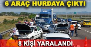6 ARAÇ ZİNCİRLEME KAZAYA KARIŞTI