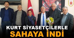 AHMET KURT SİYASETÇİLERLE SAHAYA İNDİ