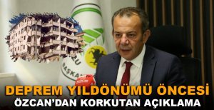 BAŞKAN ÖZCAN’DAN DEPREMİN YILDÖNÜMÜ ÖNCESİ KORKUTAN AÇIKLAMA