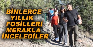 BİNLERCE YILLIK FOSİLLERİ MERAKLA İNCELEDİLER