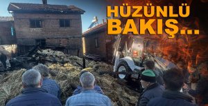 BOLU’DA EV VE SAMANLIK ALEV ALEV YANDI