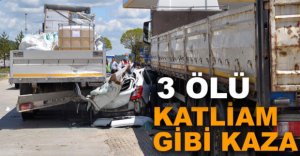 BOLU’DA KATLİAM GİBİ KAZA 3 ÖLÜ