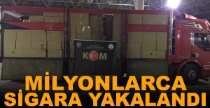 BOLU'DA MİLYONLARCA SİGARA YAKALANDI