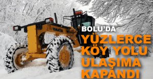 BOLU'DA YÜZLERCE KÖY YOLU ULAŞIMA KAPANDI