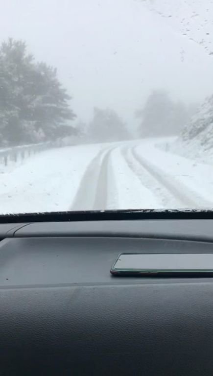 BOLU'NUN DAĞLARI BEYAZ ÖRTÜYLE SÜSLENDİ