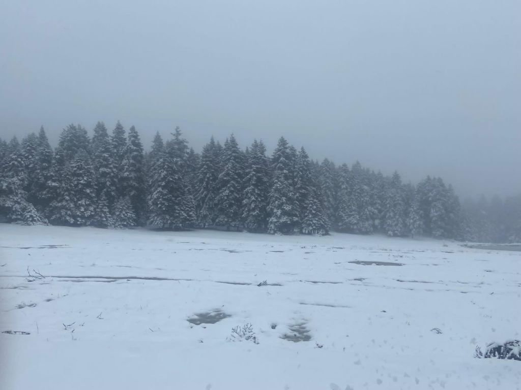 BOLU'NUN DAĞLARI BEYAZ ÖRTÜYLE SÜSLENDİ