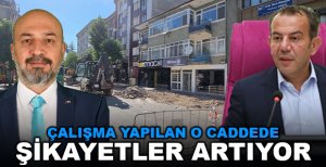ÇALIŞMALARIN YAPILDIĞI O CADDEDE ŞİKAYETLER ARIYOR