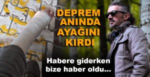DEPREM ANINDA TRT BOLU MUHABİRİ AYAĞINI KIRDI