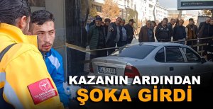 DİREKSİYONDA RAHATSIZLANARAK KAZA YAPTI