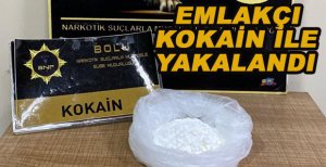 EMLAKÇI KOKAİN İLE YAKALANDI