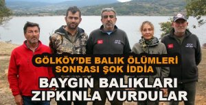 GÖLKÖY’DE KIYIYA VURAN BALIKLARI ZIPKINLA VURANLAR YAKALANDI