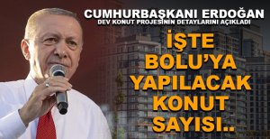 İŞTE BOLU’DA YAPILACAK KONUT SAYISI….