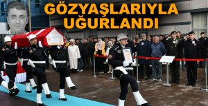 KANSERE YENİLEN POLİS MEMURU GÖZYAŞLARIYLA UĞURLANDI