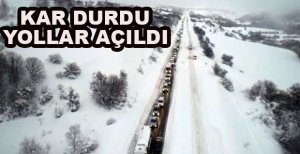 KAR KESİLDİ YOLLAR AÇILDI