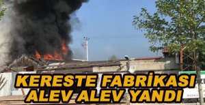 KERESTE FABRİKASI ALEV ALEV YANDI